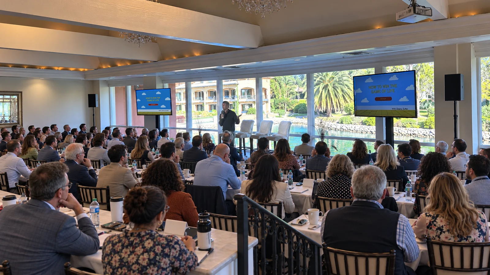 Deano Sutter giving his How to Win the Game of Life keynote at the BLLA Boutique Hotel Owners Conference